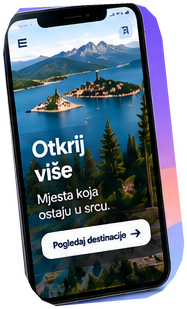 Realističan telefon sa Montenegro mobile demo prikazom